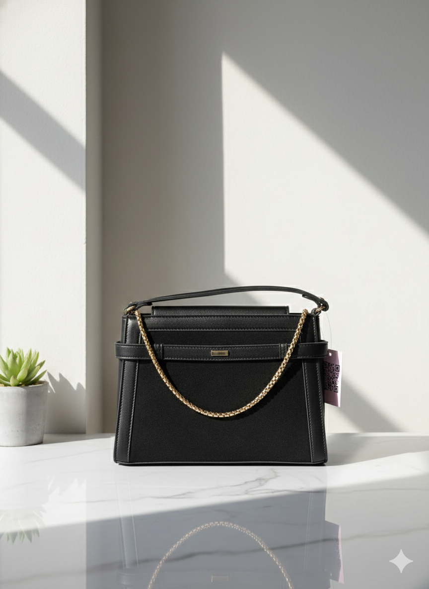 Sac à main noir luxueux