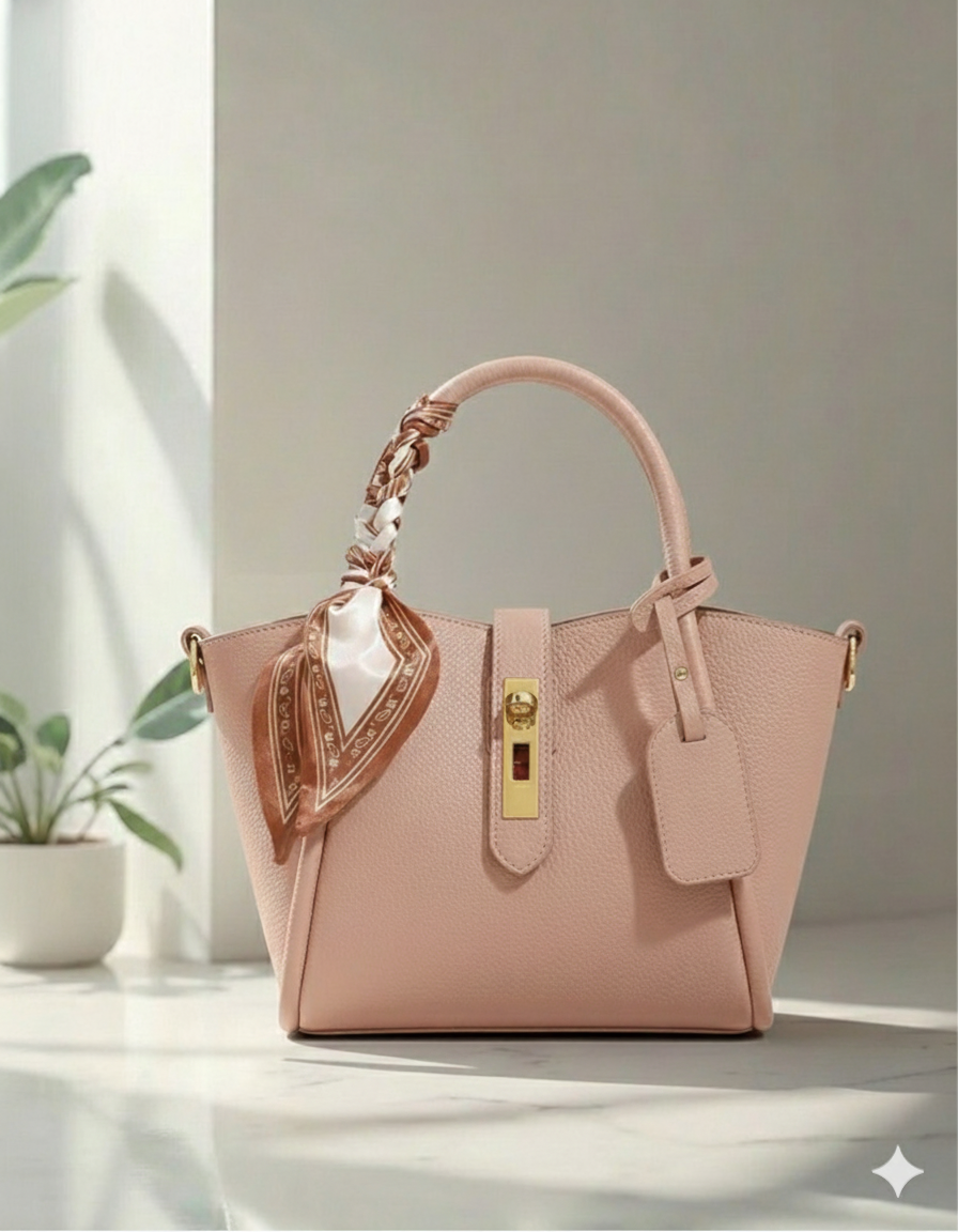 Sac à main rose poudré