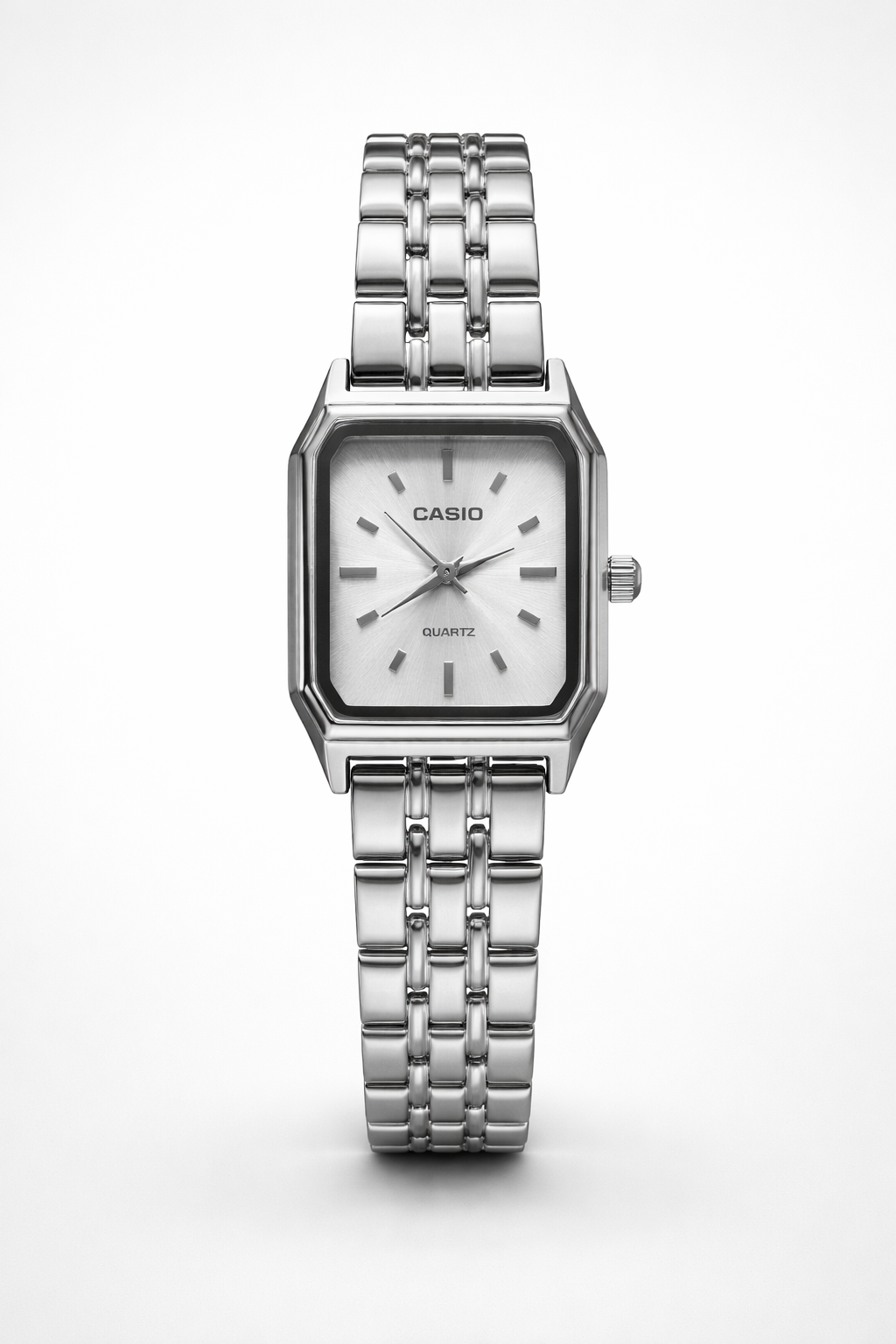 Montre Casio vintage rectangulaire gris en acier